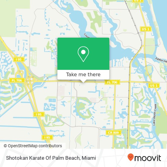 Shotokan Karate Of Palm Beach map