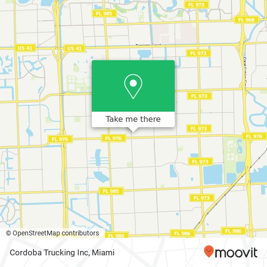 Cordoba Trucking Inc map