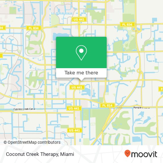 Mapa de Coconut Creek Therapy