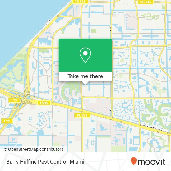 Barry Huffine Pest Control map