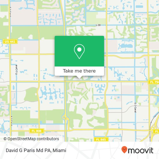 David G Paris Md PA map