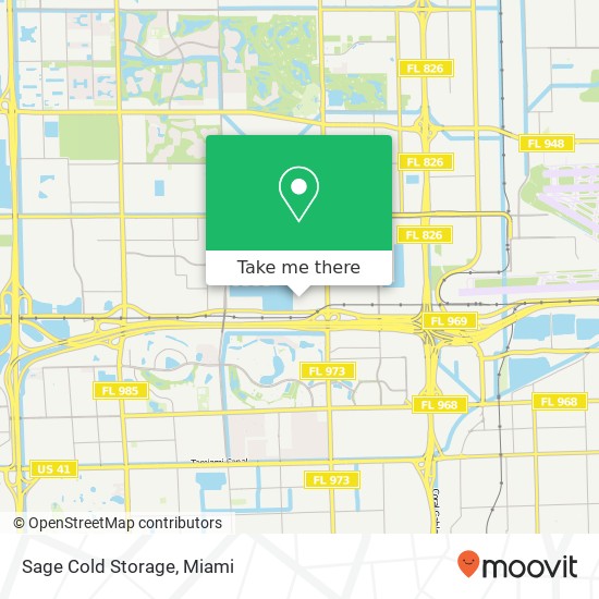 Mapa de Sage Cold Storage