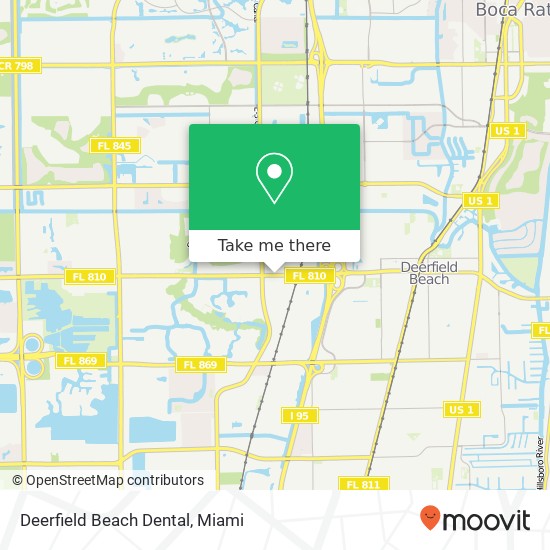 Deerfield Beach Dental map