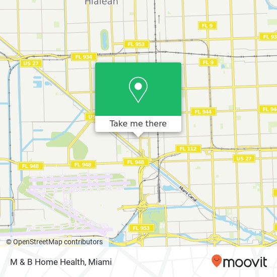 M & B Home Health map