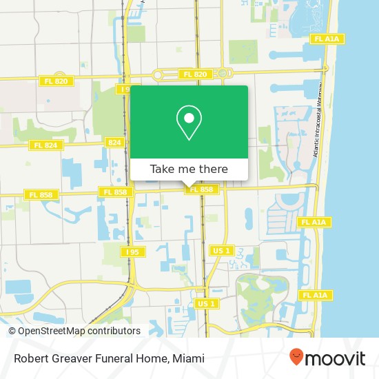 Robert Greaver Funeral Home map
