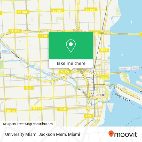 University Miami Jackson Mem map