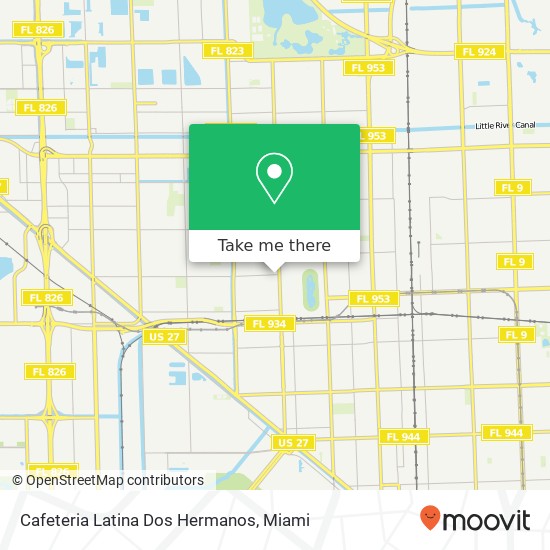 Mapa de Cafeteria Latina Dos Hermanos