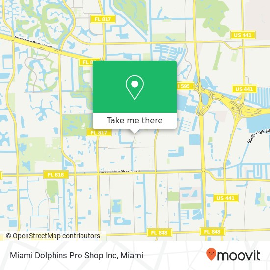 Mapa de Miami Dolphins Pro Shop Inc