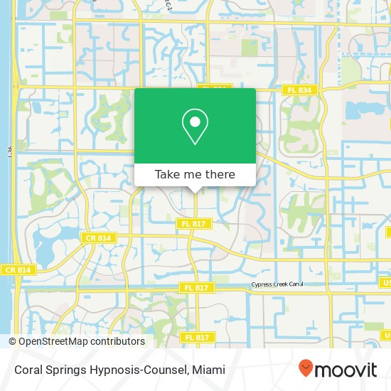 Coral Springs Hypnosis-Counsel map