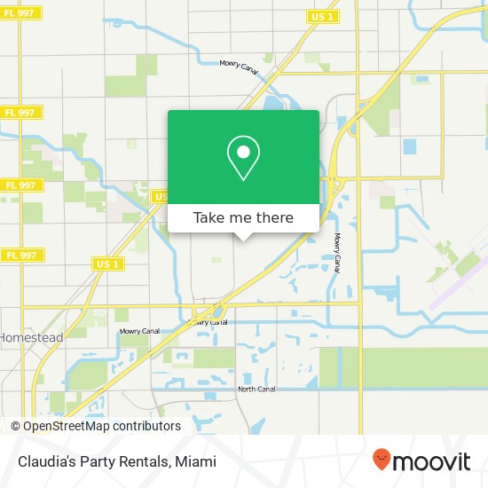 Claudia's Party Rentals map