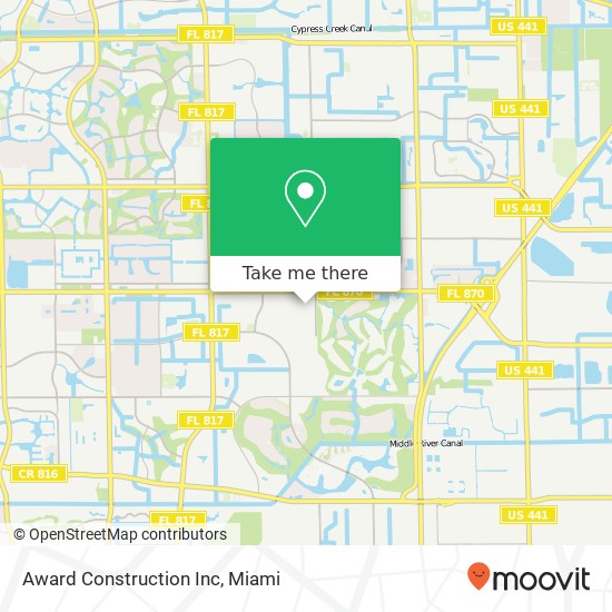 Award Construction Inc map