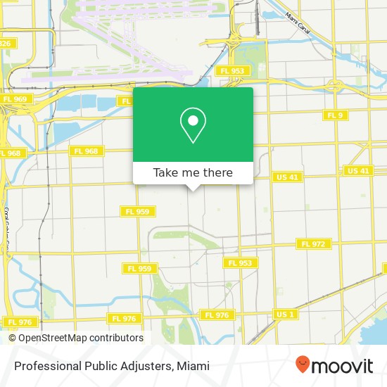 Professional Public Adjusters map