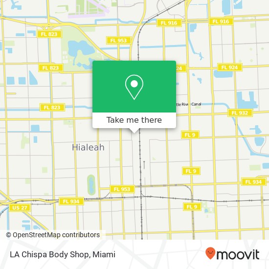 Mapa de LA Chispa Body Shop