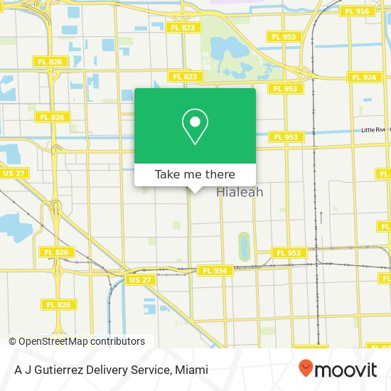 Mapa de A J Gutierrez Delivery Service