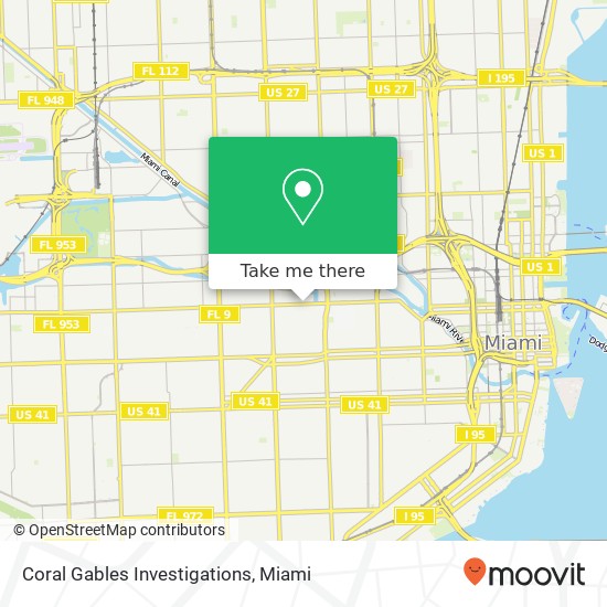 Coral Gables Investigations map