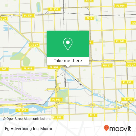 Fg Advertising Inc map