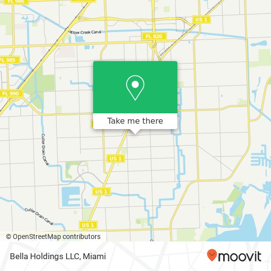 Mapa de Bella Holdings LLC