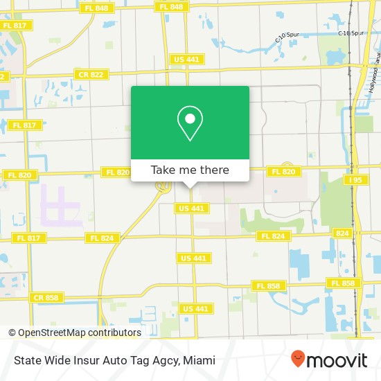 State Wide Insur Auto Tag Agcy map