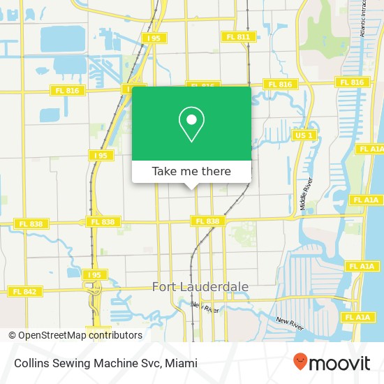 Collins Sewing Machine Svc map
