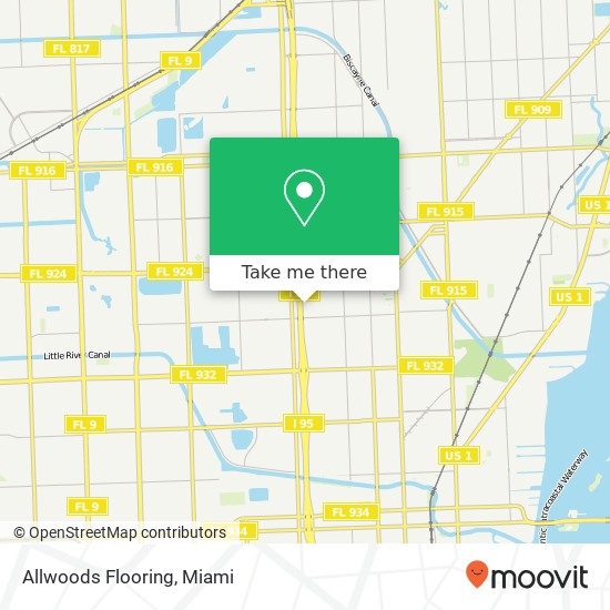 Mapa de Allwoods Flooring