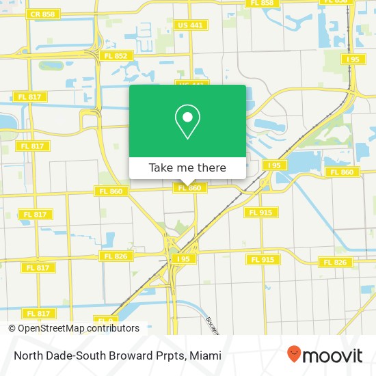 Mapa de North Dade-South Broward Prpts