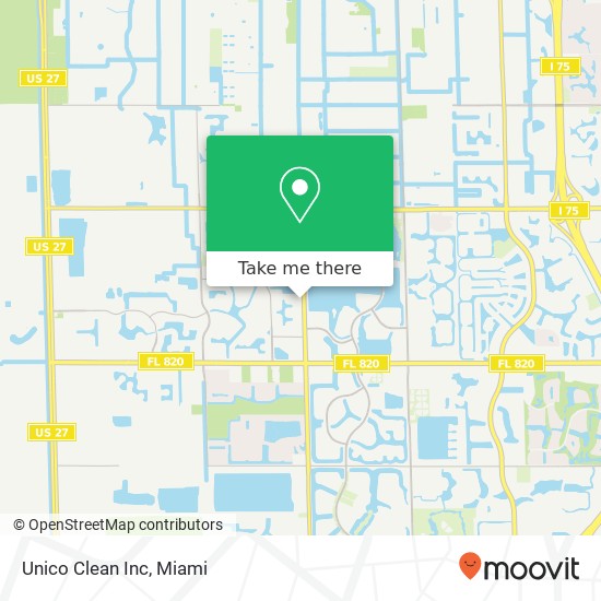 Mapa de Unico Clean Inc