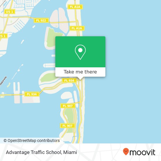 Advantage Traffic School map