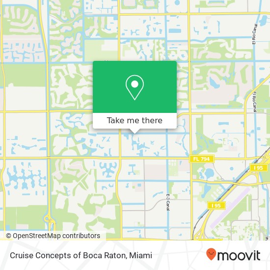 Cruise Concepts of Boca Raton map