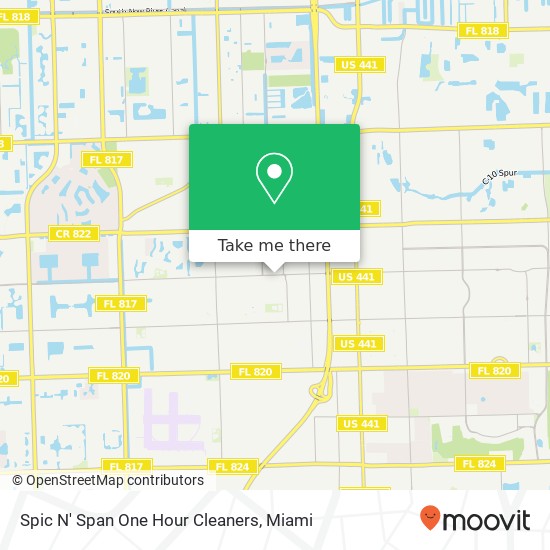 Spic N' Span One Hour Cleaners map