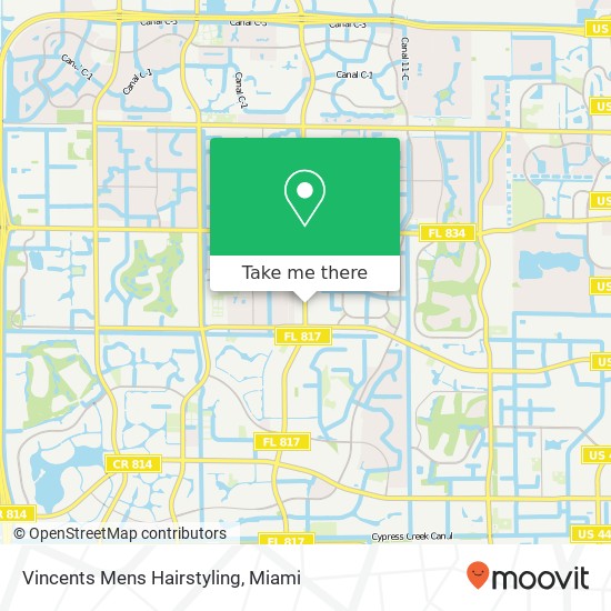 Vincents Mens Hairstyling map