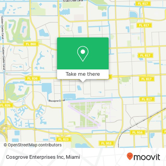Cosgrove Enterprises Inc map