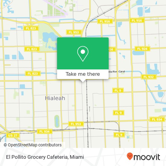 Mapa de El Pollito Grocery Cafeteria