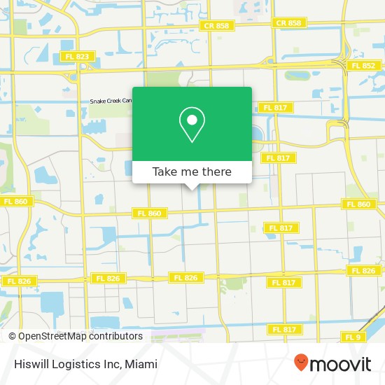 Mapa de Hiswill Logistics Inc