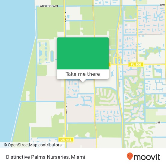 Mapa de Distinctive Palms Nurseries