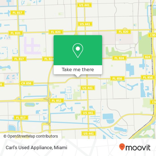 Carl's Used Appliance map