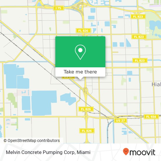 Mapa de Melvin Concrete Pumping Corp