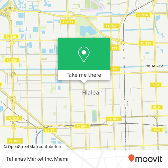 Mapa de Tatiana's Market Inc