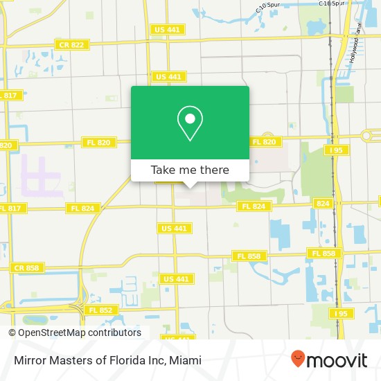 Mirror Masters of Florida Inc map