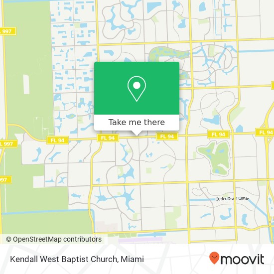Kendall West Baptist Church map