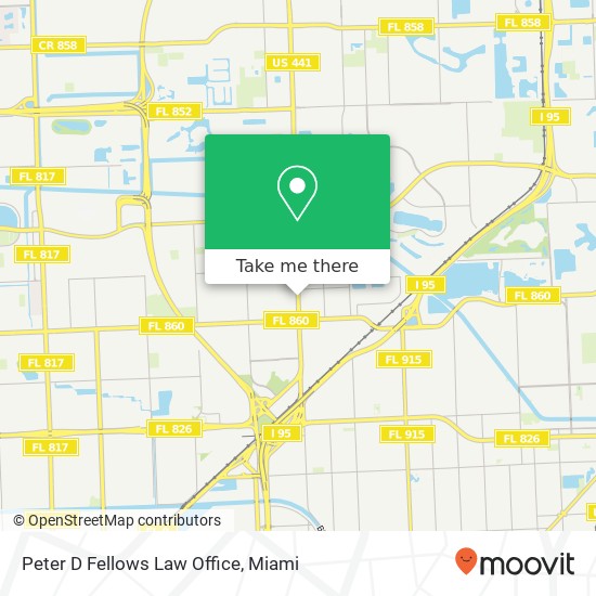 Peter D Fellows Law Office map