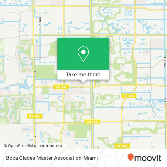 Boca Glades Master Association map