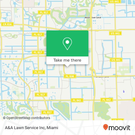 Mapa de A&A Lawn Service Inc