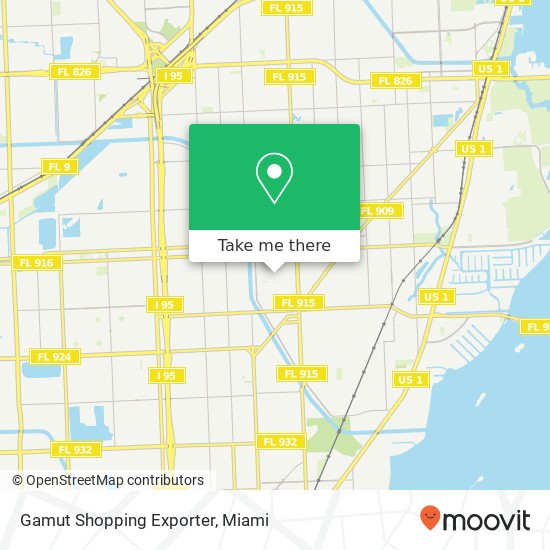Gamut Shopping Exporter map