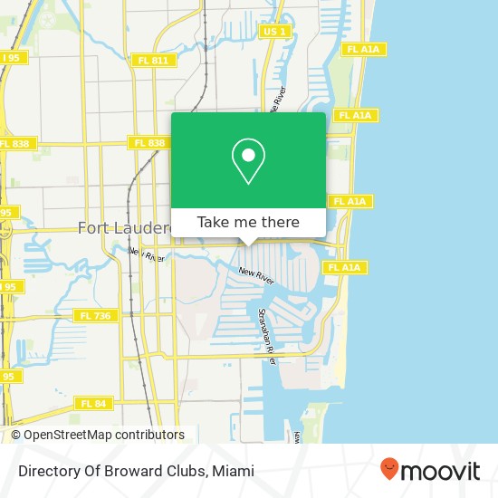 Directory Of Broward Clubs map