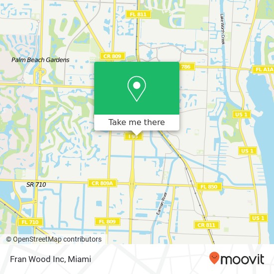 Fran Wood Inc map