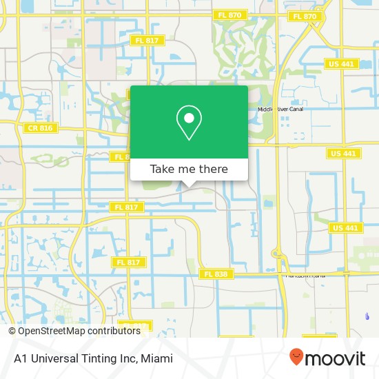 Mapa de A1 Universal Tinting Inc