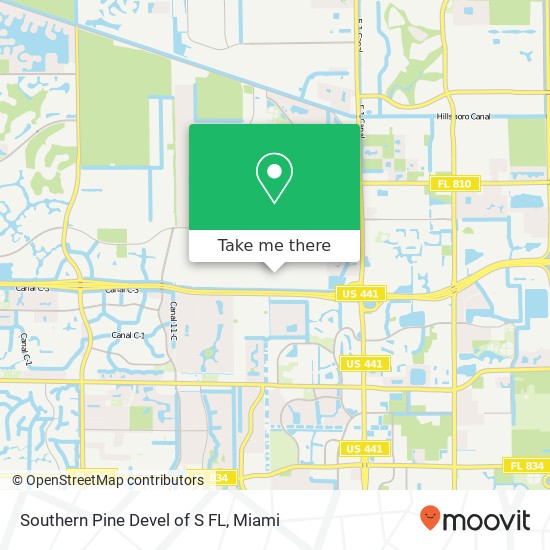 Southern Pine Devel of S FL map