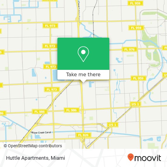 Huttle Apartments map