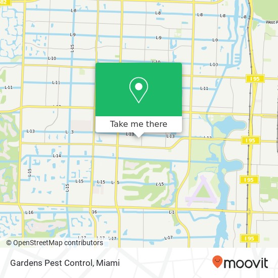 Gardens Pest Control map