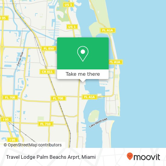Travel Lodge Palm Beachs Arprt map